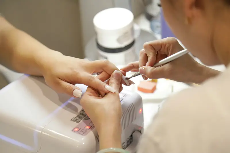 A manicure at our nail table